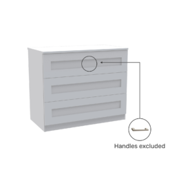 House Beautiful Realm Wide Chest Of Drawers - White Shaker (W) 900mm X (H) 756mm -Furniture Haven Shop 13999806 8415005576147458