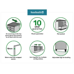 House Beautiful Realm Wide Chest Of Drawers - Grey Shaker (W) 900mm X (H) 756mm -Furniture Haven Shop 13999807 6125010952077348