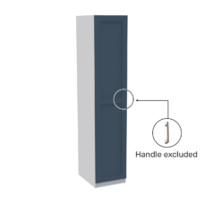 House Beautiful Realm Single Wardrobe, White Carcass - Navy Blue Shaker Door (W) 450mm X (H) 2196mm -Furniture Haven Shop 13999830 1695007373492770