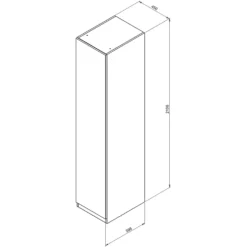 House Beautiful Honest Single Wardrobe, White Carcass - Gloss White Slab Door (W) 450mm X (H) 2196mm -Furniture Haven Shop 13999832 3695005572766431