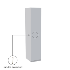 House Beautiful Honest Single Wardrobe, White Carcass - Gloss White Slab Door (W) 450mm X (H) 2196mm -Furniture Haven Shop 13999832 6515005572697461