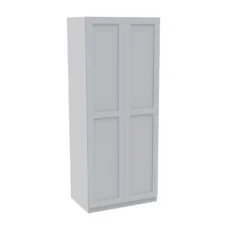 House Beautiful Realm Double Wardrobe, White Carcass - White Shaker Doors (W) 900mm X (H) 2196mm