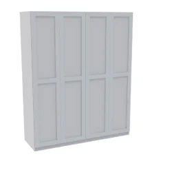 House Beautiful Realm Quad Wardrobe, White Carcass - White Shaker Doors (W) 1800mm X (H) 2196mm