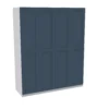 House Beautiful Realm Quad Wardrobe, White Carcass - Navy Blue Shaker Doors (W) 1800mm X (H) 2196mm -Furniture Haven Shop 13999853 4125005577594589