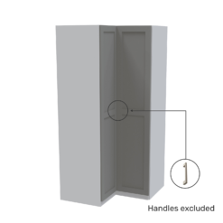 House Beautiful Realm Corner Wardrobe, White Carcass - Grey Shaker Doors (W) 1053mm X (H) 2196mm -Furniture Haven Shop 13999859 5815005575069435