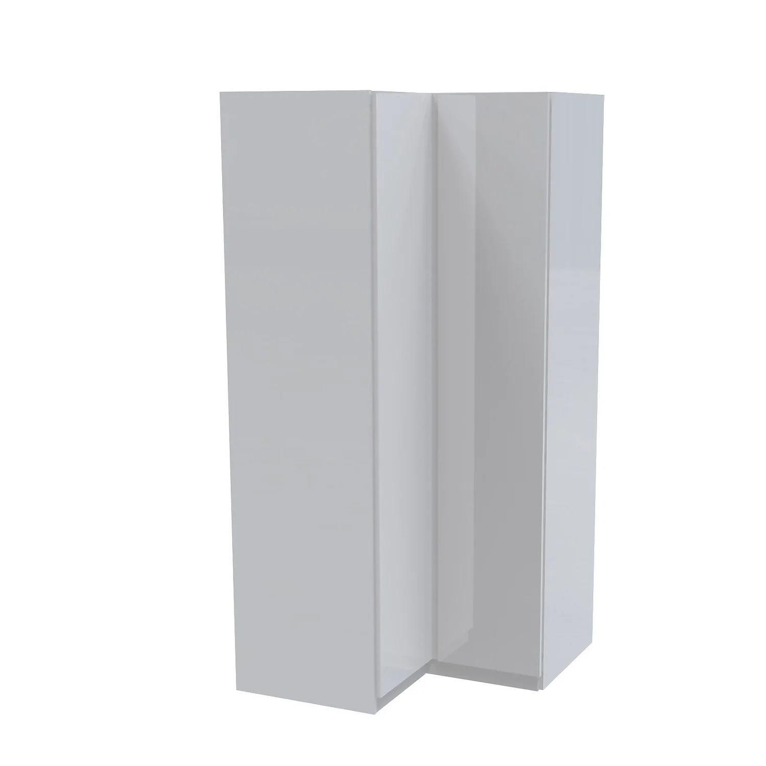 House Beautiful Escape Corner Wardrobe, White Carcass - Gloss White Handleless Doors (W) 1053mm X (H) 2196mm 3 House Beautiful Escape Corner Wardrobe, White Carcass - Gloss White Handleless Doors (W) 1053mm X (H) 2196mm