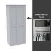 House Beautiful Realm Fitted Look Double Wardrobe, White Carcass - White Shaker Doors (W) 1001mm X (H) 2256mm -Furniture Haven Shop 13999874 1595052690803259