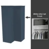 House Beautiful Realm Fitted Look Corner Wardrobe, White Carcass - Navy Blue Shaker Doors (W) 1103mm X (H) 2256mm -Furniture Haven Shop 13999901 2035052690565908