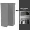 House Beautiful Escape Fitted Look Corner Wardrobe, White Carcass - Gloss Grey Handleless Doors (W) 1073mm X (H) 2226mm 1 House Beautiful Escape Fitted Look Corner Wardrobe, White Carcass - Gloss Grey Handleless Doors (W) 1073mm X (H) 2226mm -Furniture Haven Shop 13999903 1215052690705429