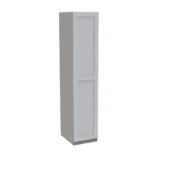 House Beautiful Realm Single Wardrobe, Grey Carcass - White Shaker Door (W) 450mm X (H) 2196mm