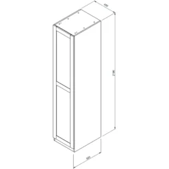 House Beautiful Realm Single Wardrobe, Grey Carcass - Grey Shaker Door (W) 450mm X (H) 2196mm -Furniture Haven Shop 13999911 1135005575376188