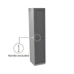 House Beautiful Realm Single Wardrobe, Grey Carcass - Carbon Grey Shaker Door (W) 450mm X (H) 2196mm -Furniture Haven Shop 13999912 4205014911582075