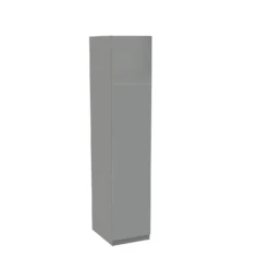House Beautiful Honest Single Wardrobe, Grey Carcass - Gloss Grey Slab Door (W) 450mm X (H) 2196mm