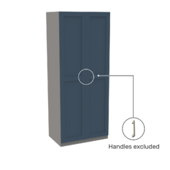 House Beautiful Realm Double Wardrobe, Grey Carcass - Navy Blue Shaker Doors (W) 900mm X (H) 2196mm 9 House Beautiful Realm Double Wardrobe, Grey Carcass - Navy Blue Shaker Doors (W) 900mm X (H) 2196mm -Furniture Haven Shop 13999921 2135007373344492