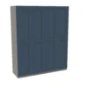 House Beautiful Realm Quad Wardrobe, Grey Carcass - Navy Blue Shaker Doors (W) 1800mm X (H) 2196mm -Furniture Haven Shop 13999937 2405005576732455