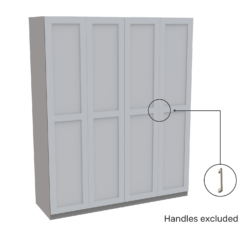 House Beautiful Realm Quad Wardrobe, Grey Carcass - White Shaker Doors (W) 1800mm X (H) 2196mm 7 House Beautiful Realm Quad Wardrobe, Grey Carcass - White Shaker Doors (W) 1800mm X (H) 2196mm -Furniture Haven Shop 13999940 1535007398772909