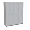 House Beautiful Realm Quad Wardrobe, Grey Carcass - White Shaker Doors (W) 1800mm X (H) 2196mm -Furniture Haven Shop 13999940 2045007080529075