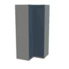 House Beautiful Realm Corner Wardrobe, Grey Carcass - Navy Blue Shaker Doors (W) 1053mm X (H) 2196mm -Furniture Haven Shop 13999946 1465005574233773