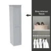 House Beautiful Realm Fitted Look Single Wardrobe, Grey Carcass - White Shaker Door (W) 551mm X (H) 2256mm -Furniture Haven Shop 13999951 5085052687762642
