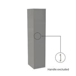 House Beautiful Honest Fitted Look Single Wardrobe, Grey Carcass - Gloss Grey Slab Door (W) 490mm X (H) 2226mm -Furniture Haven Shop 13999956 1415005576792983