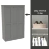 House Beautiful Realm Fitted Look Triple Wardrobe, Grey Carcass - Grey Shaker Doors (W) 1451mm X (H) 2256mm -Furniture Haven Shop 13999967 1515052687978681