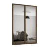 Shaker 2 Door Sliding Wardrobe Kit Mirror With Walnut Frame (W)1449 X (H)2260mm -Furniture Haven Shop 14817114 1625059987359783