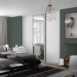 Shaker 3 Door Sliding Wardrobe Kit Dove Grey Panel / Mirror With Dove Grey Frame (W)2136 X (H)2260mm 9 Shaker 3 Door Sliding Wardrobe Kit Dove Grey Panel / Mirror With Dove Grey Frame (W)2136 X (H)2260mm -Furniture Haven Shop 14817121 8615059988344374